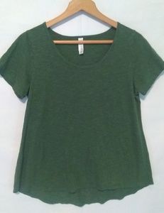 LuLaRoe Green Comfy Stretch Hi-Lo Cute Shirt Top